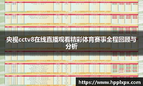 央视cctv8在线直播观看精彩体育赛事全程回顾与分析