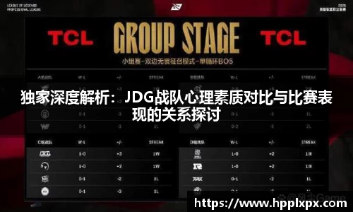 独家深度解析：JDG战队心理素质对比与比赛表现的关系探讨